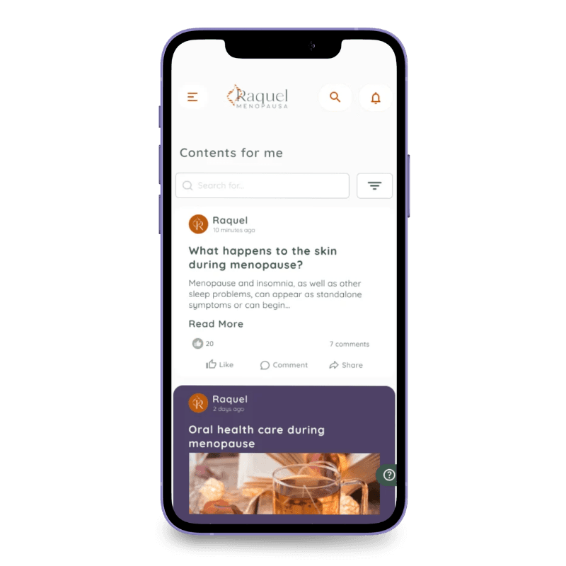 App screen with articles and content